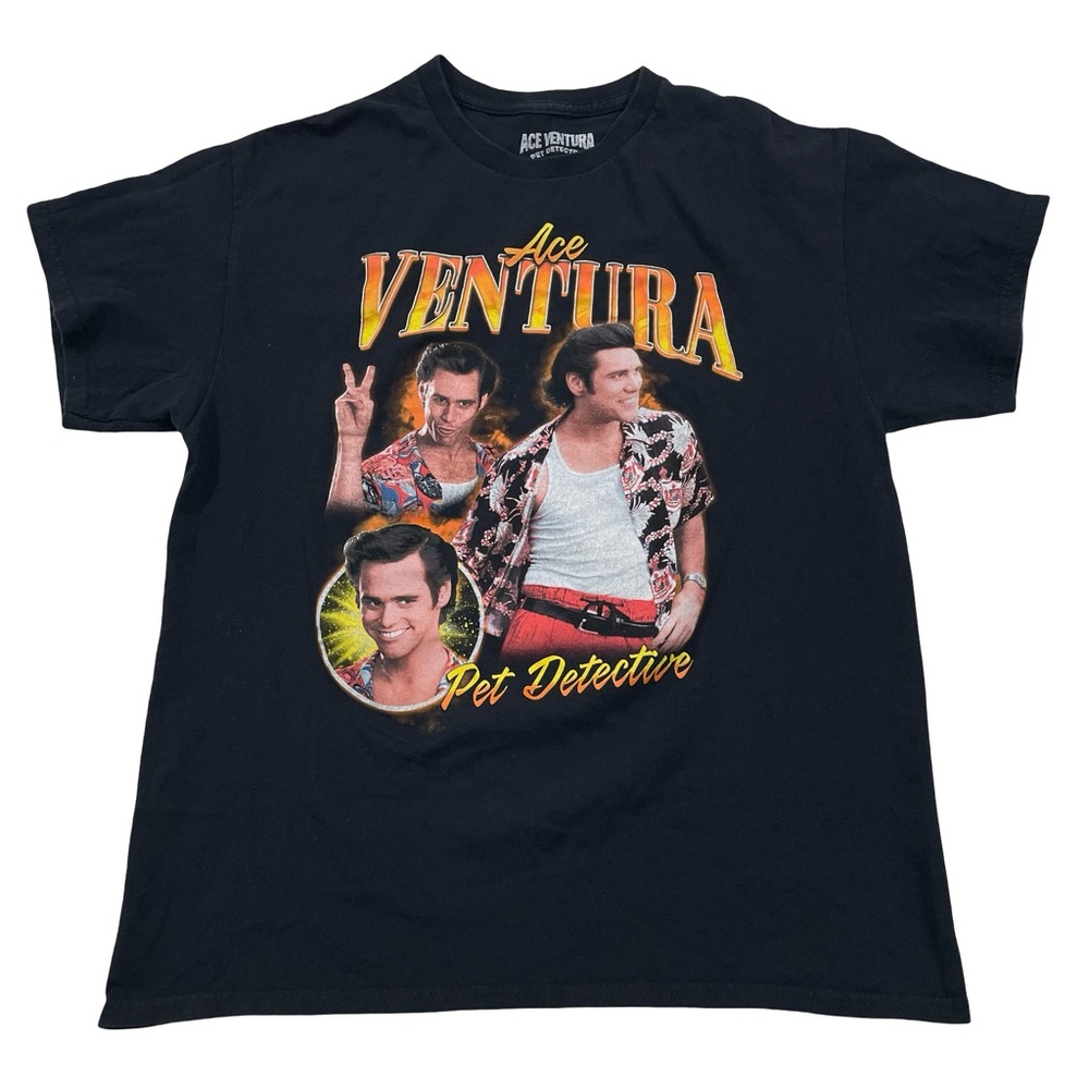 Ace Ventura Pet Detective Size L Black Tee (Retail $30)